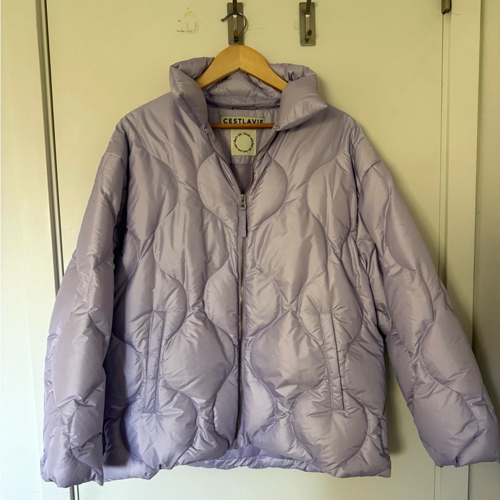 C'est La Vie Lavender Puffer Jacket